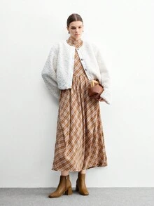 CUCCOO BIZCHIC 女士时尚踝靴，驼色通勤风踝靴，时尚舒适的简约女士踝靴 - 駝色 - 查看 10