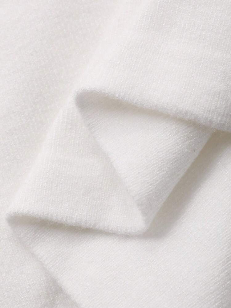 Women's Solid Color Bowknot Off-Shoulder Elegant Sexy Fitted Knit Sweater, Autumn/Winter
