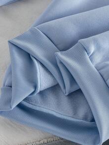 Genkimix Kids Oversized Letter Graphic Fleece Sweatshirt With Large Pockets For Tween Girls Fall Winter