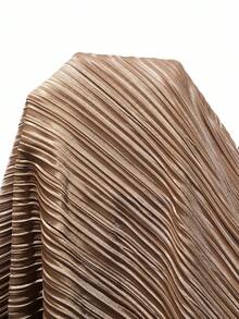 MaterniChic 2-częściowy, teksturowany komplet ciążowy z długim rękawem i okrągłym dekoltem oraz spódnicą - Wielbłąd - Zobacz 6