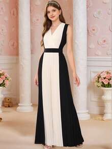 Pitira 少女褶皱 V 领收腰阔腿连体裤，休闲优雅通勤度假装，秋冬连体裤，万圣节、圣诞节、派对