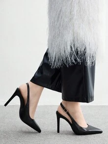 CUCCOO BIZCHIC New Versatile Pointed Toe High Heels For Women - Black - View 4