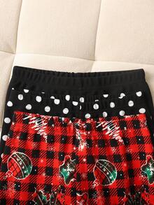 Set de 3 piezas de Leggings casuales ajustados de punto para niñas preadolescentes