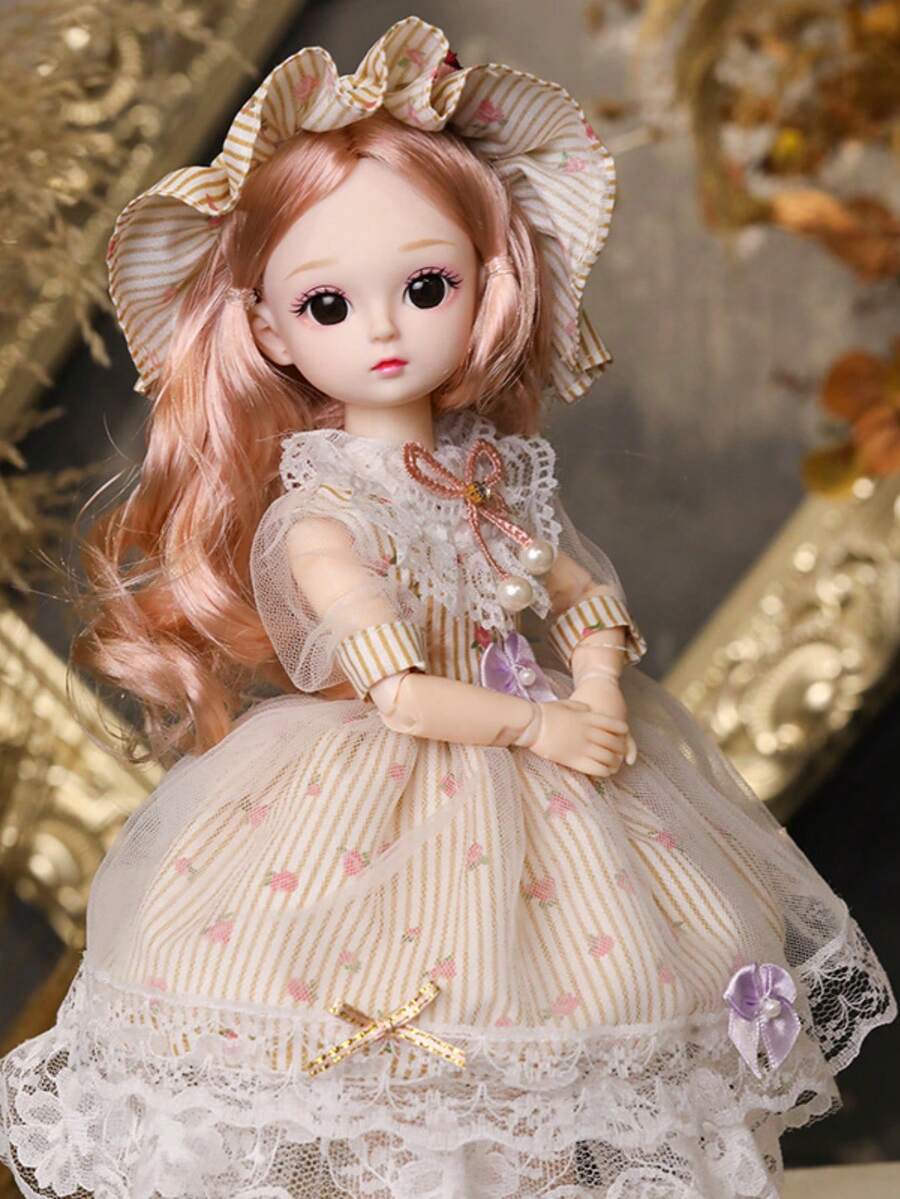 POKOJA LAND 1 Búp bê khớp nối BJD công chúa 30cm, tóc giả tổng hợp cao cấp, làm thủ công, khuôn mặt chi tiết, váy áo cầu kỳ. Món quà hoàn hảo cho người sưu tầm, tiệc sinh nhật, trang trí nhà cửa, cosplay anime. - Nhiều màu - Xem 1