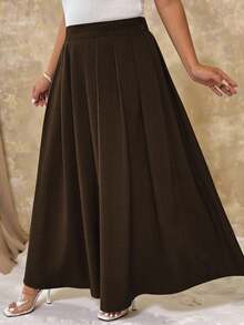 SHEIN MOOSTA Áo sơ mi nữ cỡ lớn Xuân/Hè phong cách Pháp sang trọng thanh lịch tối giản cao cấp đi làm đi biển nghỉ dưỡng thường ngày trà chiều màu trơn cổ áo hở phía trước túi nút kim loại dây rút eo tay ngắn viền lật màu cà phê - Màu nâu  Mocha - Xem 4