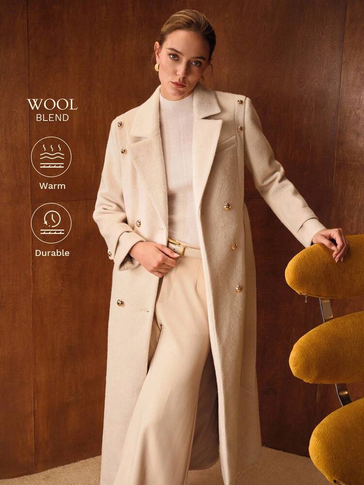 WOOL DOUBLE BREASTED OVERCOAT FOR AUTUMN & WINTER