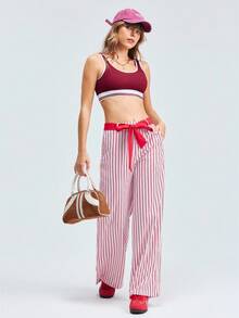 LOUNGEISTA 4pcs/Set Women Solid Color Breathable & Comfortable Vest Top Setfor Summerfor Summer - Multicolor - View 3
