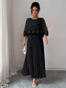 Elenzga Women's Wedding/Birthday Party/Event Dress, Suitable For Autumn - Black - View 4