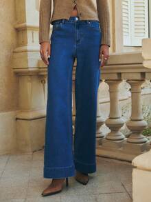 Nöista Nâng tầm phong cách của bạn với quần jeans denim ống rộng thanh lịch với tông màu xanh cổ điển. Lý tưởng cho trang phục mùa đông, lễ tốt nghiệp, tiệc tùng và sự kiện bãi biển, chiếc quần jeans đa năng này kết hợp sự thoải mái và sang trọng, dễ dàng kết hợp với áo cho dịp Giáng sinh, năm mới và các dịp thường ngày. - Màu xanh lam - Xem 6