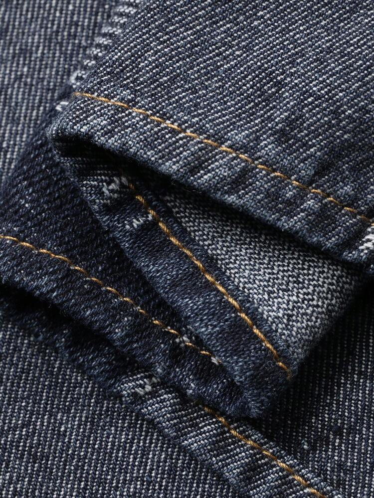 Men's Patchwork Denim Jacket, Streetwear Style, Multi-Color, Autumn