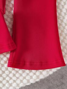 2pcs Toddler Kids Letter Print Long Sleeve Top And Leopard Flare Pants Set, Cute And Comfortable Sweatshirt Outfit For Spring/Autumn Fall Winter