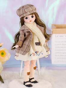 POKOJA LAND 1个30厘米球形关节娃娃BJD公主SD娃娃，逼真肌肤，合成假发，奢华换装收藏艺术娃娃，生日礼物，收藏展示派对圣诞礼物 - 彩色 - 查看 4