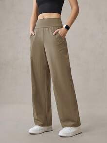 OutZeal Pantalones deportivos de pierna recta con bolsillos laterales de tacto fresco para mujer, de uso diario y casual