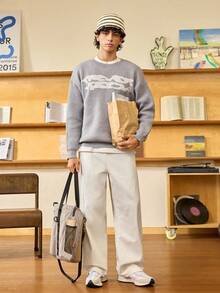 Open Phase STONE DISTRICT 1 件男士休闲直筒牛仔裤，高品质街头风格，舒适外出（不含腰带和配饰），牛仔裤，牛仔布，适合秋季、冬季 - 白色 - 查看 7