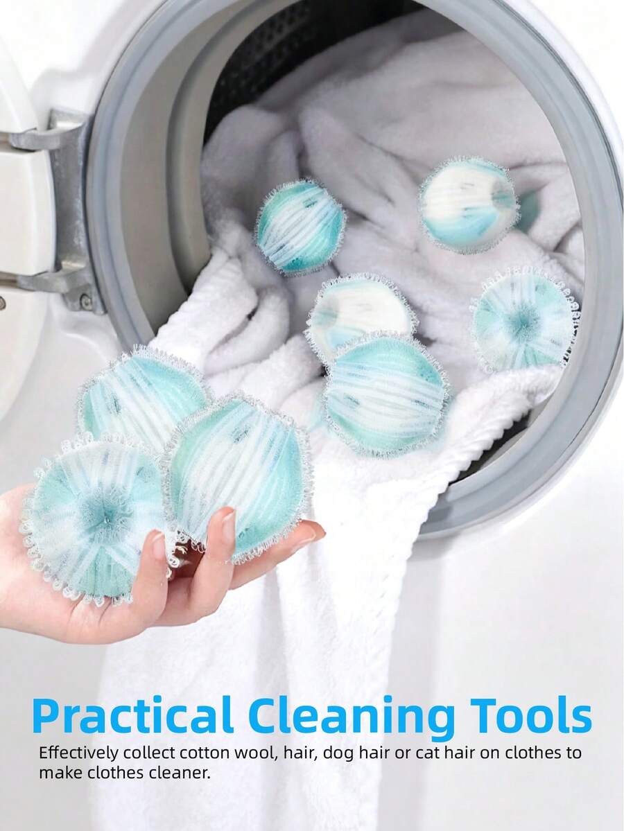 PETSIN 1/6/12pcs Reusable Pet Hair Remover, Pet Lint Roller,No Power Required, Removes Fuzz From Clothes, Hair, Bedding, Bathroom, Cleaning Supplies, Dog Hair Remover, Cat Hair Remover, Reusable Lint Remover, Puppy Accessories