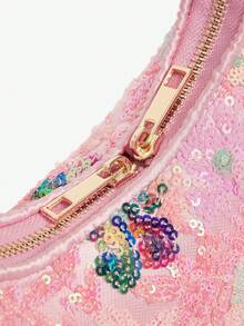 SHEIN SXY Túi xách nữ, Túi xách tay nữ, Kim sa hoa, Màu hồng, Thời trang, Thanh lịch, Đơn giản, Cá nhân hóa, Đa năng, Cho ngày hẹn hò, Hàng ngày, Mua sắm, Trà chiều, Kỳ nghỉ, Ngày lễ, Mùa hè, Bên bờ biển, Tiệc bãi biển, Tiệc tùng - Hồng - Xem 5