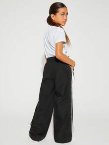 Radiana Tween Fete Toamna/Iarna Athleisure Keep Warm Gri Sportwear Pantaloni largi pentru întoarcerea la școală