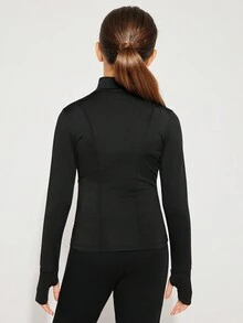 Radiana Tween Girls Solid Color Fitted Knit Casual Long Sleeve Sports Jacket