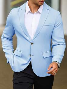 Manfinity Mode 男士商务休闲翻领单排扣西装外套