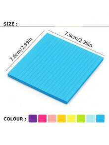 SHEIN 1/8pcsLarge Sticky Notes 4x6 IN,(46 Sheet/Pad) Lined Sticky Notes 4x6 Bright/Pastel Sticky Notes Lined Large Sticky Note Pads Large Sticky Notes Bulk Lined Sticky Notes Large Back To School