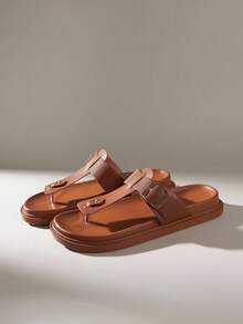 Solecia صنادل نسائية مسطحة، أحذية عطلة عصرية متعددة الاستخدامات سهلة الارتداء