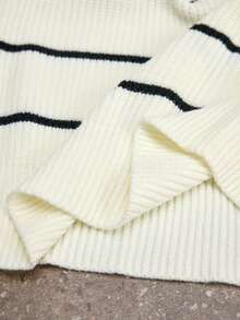 Activina Damski sweter z golfem i długim rękawem w kontrastowym kolorze