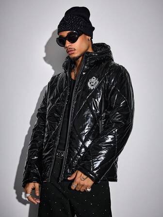 Street Life Manteau matelassé à capuche zippé pour homme, pour l'hiver et l'automne