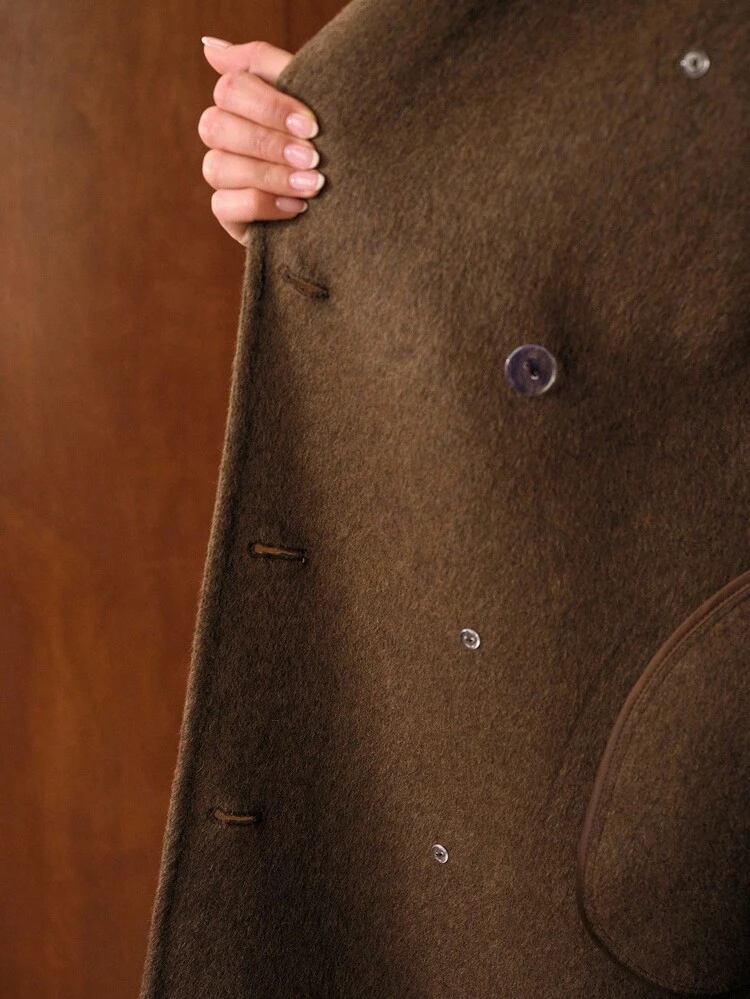 WOOL DOUBLE BREASTED OVERCOAT