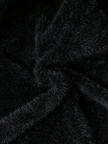 SHEIN 1pc Young Boy Casual Solid Black Long Sleeve Hooded Loose Cotton Jacket, New Autumn/Winter Back To School - Black - View 7