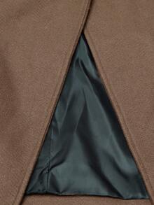Aveloria Modichic Ladies Lapel Double Breasted Woolen Coat  - Beige - View 7