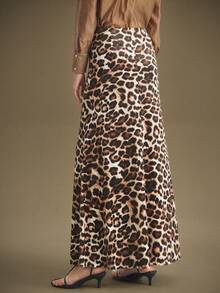 Ontre Jesień/zima 2025, Nowość w modzie casualowej, Brąz kawowy, Modny wzór w panterkę, Miękki i wygodny aksamit, Dopasowany prosty krój, Damska spódnica elastyczna, Biznesowy casual, Dojazdy do pracy, Odzież codzienna, Jesień/zima - Wielokolorowe - Zobacz 7