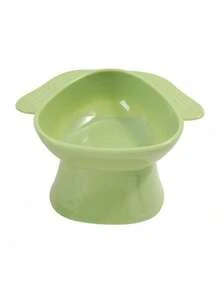 Zazumi PETSIN 1pc Pet Cat Neck Protective Water/Food Bowl, Plastic Macaron Color 4-Legs Bowl