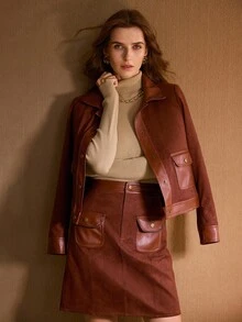 MOTF WILDLEDER PU LEDER PANEL KLAPPE TASCHE ROCK