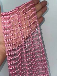 EgrlEra 女士水钻渔网短款上衣，适合酒吧、派对、音乐节 - 淺粉色 - 查看 6