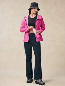 OutZeal 女式无 PFC 防水弹力尼龙户外裤，适合秋季徒步露营 - 藍色 - 查看 5