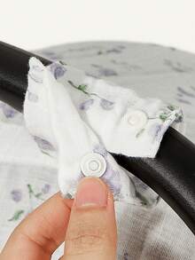 Cozy Pixies 1 Piece Stroller Accessories, Stroller Cover, Lace Crepe Floral Pattern, Sun Protection, Removable Car Cover. - Multicolor - View 4