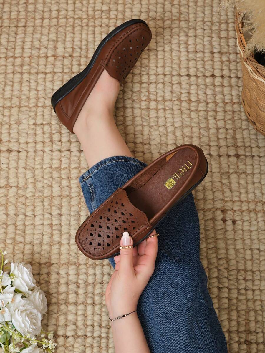 Women Loafers Shoes - Brown - View 1