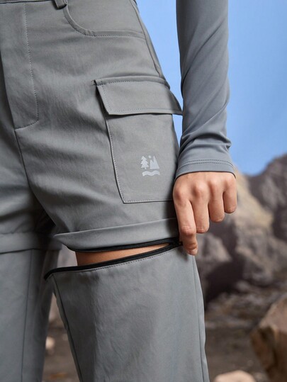 In My Nature Women's Cargo Pants With Detachable Pockets, Straight Leg Design For Hiking