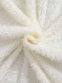 Emery Rose Kids Emery Rose Kids 青少年女孩黑色羽绒大衣，休闲羊毛绗缝连帽口袋中长款拉链宽松落肩夹克秋冬 - 黑色 - 查看 5