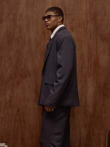 Musero Men Long Sleeve Double Breasted Blazer Fall/SPRING SUMMER Clothes Tailoring Suits - Navy Blue - View 3