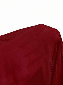 Glamine Weinrote sexy durchsichtige rückenfreie Spitze geraffter Neckholder Bluse, Halloween Bluse, Weihnachtsbluse, Party Must-Have, Schicke Herbst, Streetwear, Y2K, Gehobene Eleganz Bluse, Club Bluse, Konzert Bluse, Date Night Bluse, Geburtstags Bluse für Frauen, Rave Festival Bluse