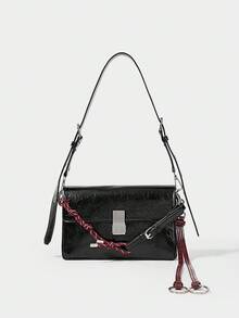 SHECARRY Women's Fashion Versatile Simple Commuter Handbag - Black - View 2