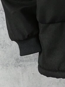 1 件男童休闲实用夹克，带大口袋，适合秋冬季户外穿着 - 黑色 - 查看 3