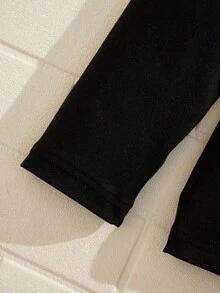 Explorewe Tween Boy Casual Cartoon Astronaut Skateboard Print Crew Neck Long Sleeve T-Shirt Fall Winter - Black - View 7