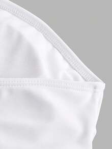 Swim SXY Plus Size 3pcs Set: Solid & Leopard Print Tube Top Swimwear Top Summer