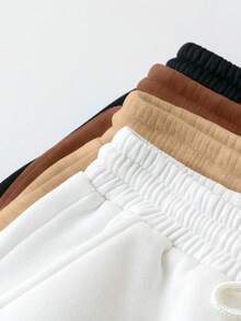 GlowEve Bộ 4 áo hoodie lông cừu thường ngày có dây rút cho nữ, quần ống rộng - Nhiều màu - Xem 4