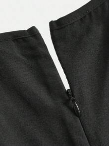 Pitira 少女褶皱 V 领收腰阔腿连体裤，休闲优雅通勤度假装，秋冬连体裤，万圣节、圣诞节、派对