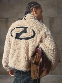 AXEPEAK Áo khoác nam dệt thời trang, tay dài, thường ngày, dành cho mùa thu, đông - Màu be - Xem 2