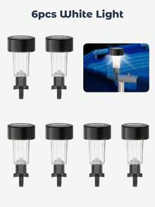 Teckwe 6 件户外太阳能泳池灯 LED 栅栏灯 防水灯 黄昏/黎明自动开关 适用于泳池栅栏、花园、门廊、过道、家居装饰 - 黑色 - 查看 9