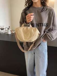 Joivida 1 件简约时尚斜挎包，男女休闲轻便单肩包，可调节带宽，肩带，便携斜挎包 - 彩色 - 查看 4